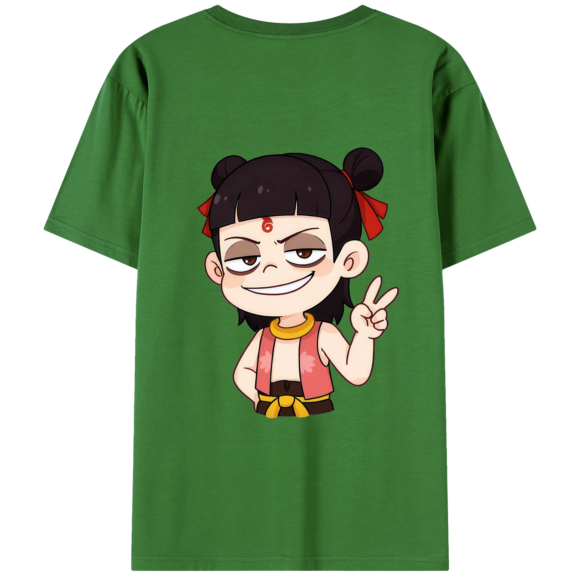 （画像用） Ne Zha 2 ナタ 魔童の大暴れ レディース半袖Tシャツ(バックプリント)